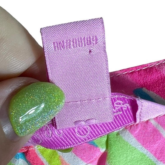 Lilly Pulitzer Stacey Shellabrate Sleeveless Silk Tank Blouse, Medium - Picture 6 of 8